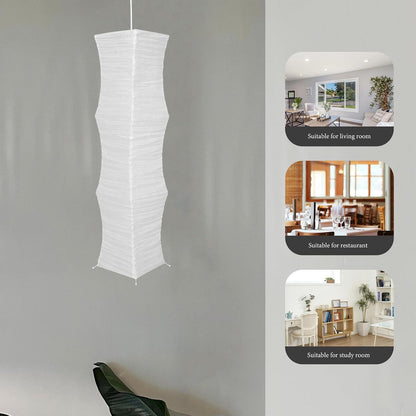 IMIKEYA Japanese Paper Floor Lamp Shade, Foldable Rice Paper Lampshade Cover Replacement, Soft Light Standing Lamp Shade for Modern Minimalist Living Room, Bedroom, Office Decor