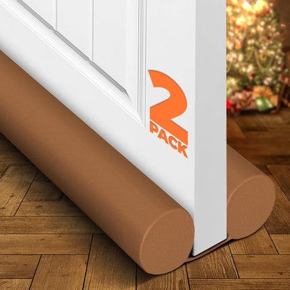 Holikme Door Draft Stopper Door Sweep Weather Stripping Noise Blocker Window Breeze Blocker Adjustable Draft Door Closers, Grey