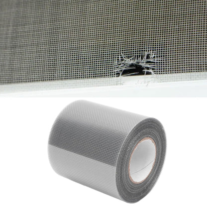 Window Screen Repair Tape, 80mmx9.15m Heavy Duty Screen Repair Kit Transparent Self Adhesive Mesh Screen Repair Patch for Window Screen and Screen Door Tears Holes (Gray)