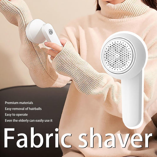Electric Lint Remover for Clothing, USB Rechargeable Fabric Shaver with Rotating Blades, Sweater Pill Remover for Pilling Clothes, Furnitures, Blankets and Home Decor, Portable Design (White)