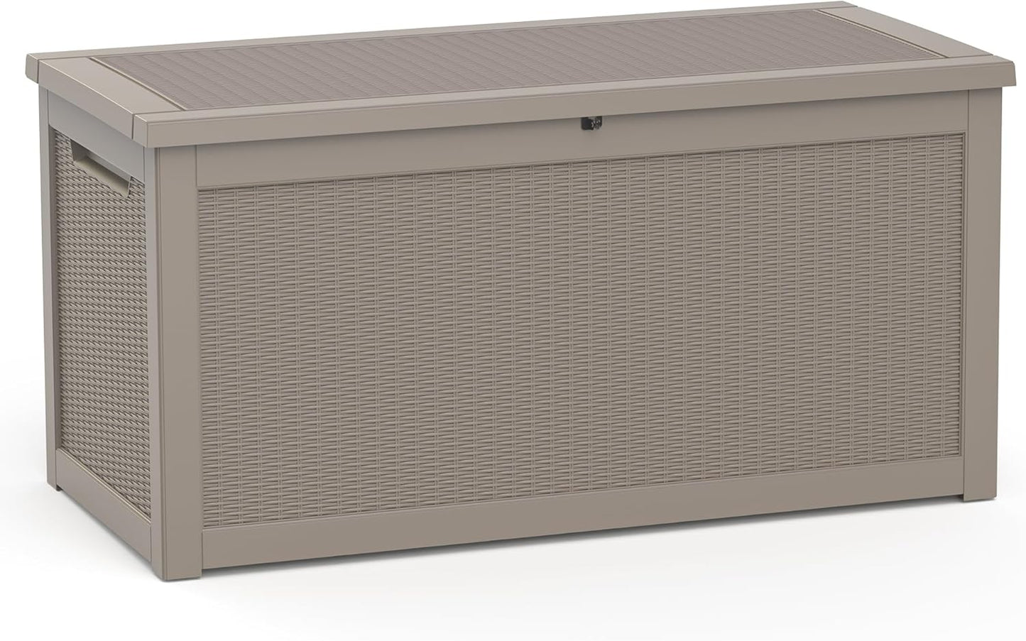 320 Gallon Waterproof Outdoor Storage Box, UV Resistant Resin Deck Box with Hydraulic Rod for Reinforced Stability, Perfect for Patio, Garden, and Pool（Black，320 Gallon）