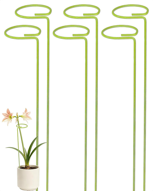 12-Pack Plant Support Stakes for Indoor Plants, Monstera Plant Support & Tall Sticks, Heavy Duty Adjustable 15.8-Inch Garden Stakes for Amaryllis, Snake Plant, Indoor Outdoor Use