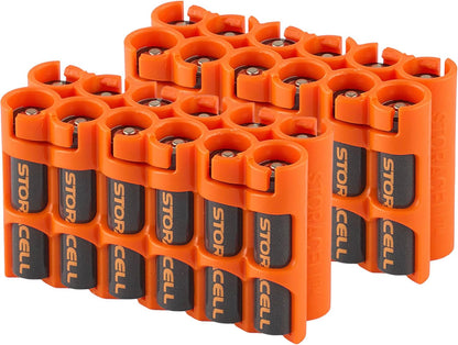 AAA Battery Storage Caddy by Storacell, Yellow, Holds 12 Batteries (Not included)