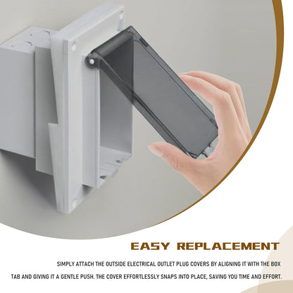 DBVC-1 Extra Duty Replacement in-Use Cover for Wet Locations,Type 3r Enclosure Cover for DBVR1C/DBVS1C/DBVM1C/60VC 1-Gang (Vertical) in Tool Box Electrical Outlet Box - Clear 3pcs (DBVC1-3)