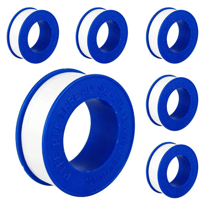 12 Pack PTFE Plumbers Tape Professional Thread Seal Tape for Pipe Sealing, Teflon Tape for Plumbing Leak Prevention, Suitable for Home, Office, and Industrial Use (1/2" x 393")