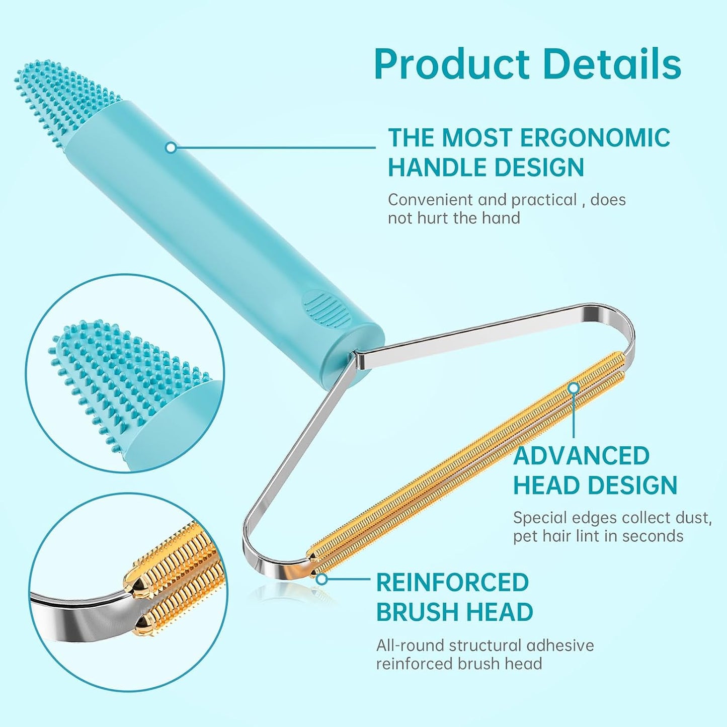Lint Remover 3-Pack,Lint Shaver Cleaner Pro,Carpet Rake,Lint Brush,Fur Removal Tool,Portable Carpet Scraper,Clothes,Car Mats,Couch,Pet Bed,Furniture