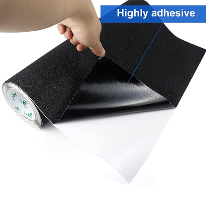 BOMEI PACK Black Anti Slip Tape, 4 Inch x 33 Foot Non-Slip Traction Grip Tape for Stairs, Waterproof Stair Treads Grip Non Slip, Non Skid Tape for Steps, Outdoor Black Grip Tape