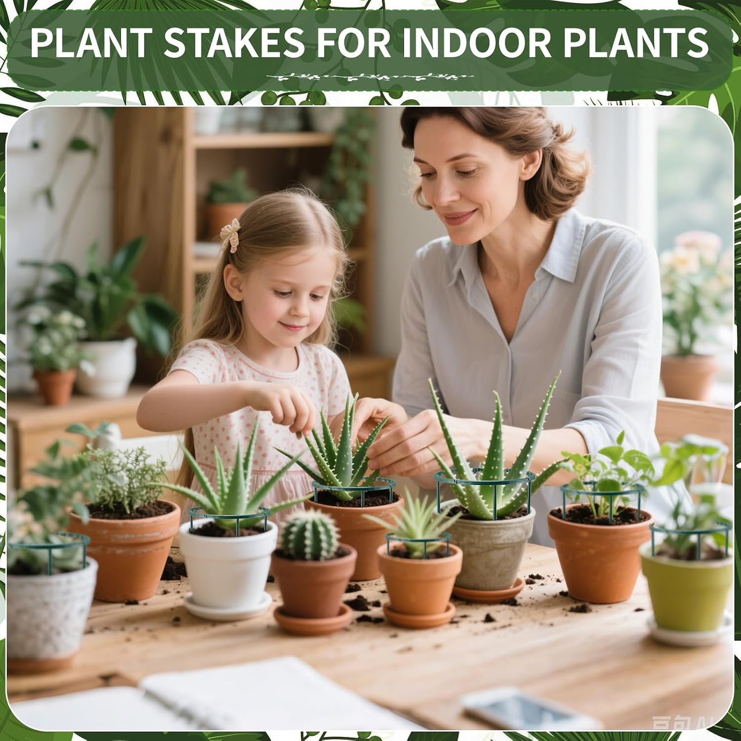 12Pack Plant Support Stakes,Half Round Plant Support Ring Plastic Plant Cage Holder Flower Pot Climbing Trellis for Small Plant Flower Vegetable,Indoor and Outdoor Plants
