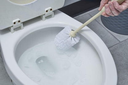 Superio Toilet Brush, Toilet Bowl Cleaning System with Scrubbing Wand, Under Rim Lip Brush for Bathroom