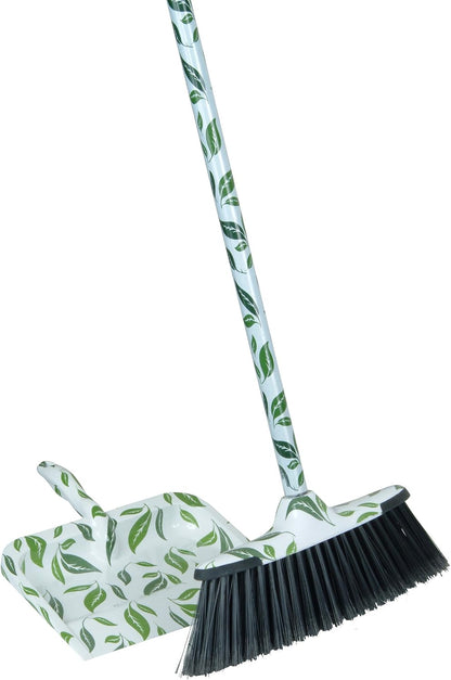 Superio Grey Broom, Heavy-Duty Indoor & Outdoor Broom with 48-Inch Handle, Multi-Surface Floor Cleaning for Home, Kitchen, Garage & Office