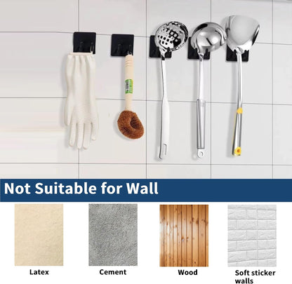 Hawsam 6 Pack Self Adhesive Wall Hooks for Hanging Heavy Duty 44LB(Max) Adhesive Towel Hooks 304 Stainless Steel Sticky Hooks for Robe Coat, Waterproof Shower Hooks for Bathroom Kitchen