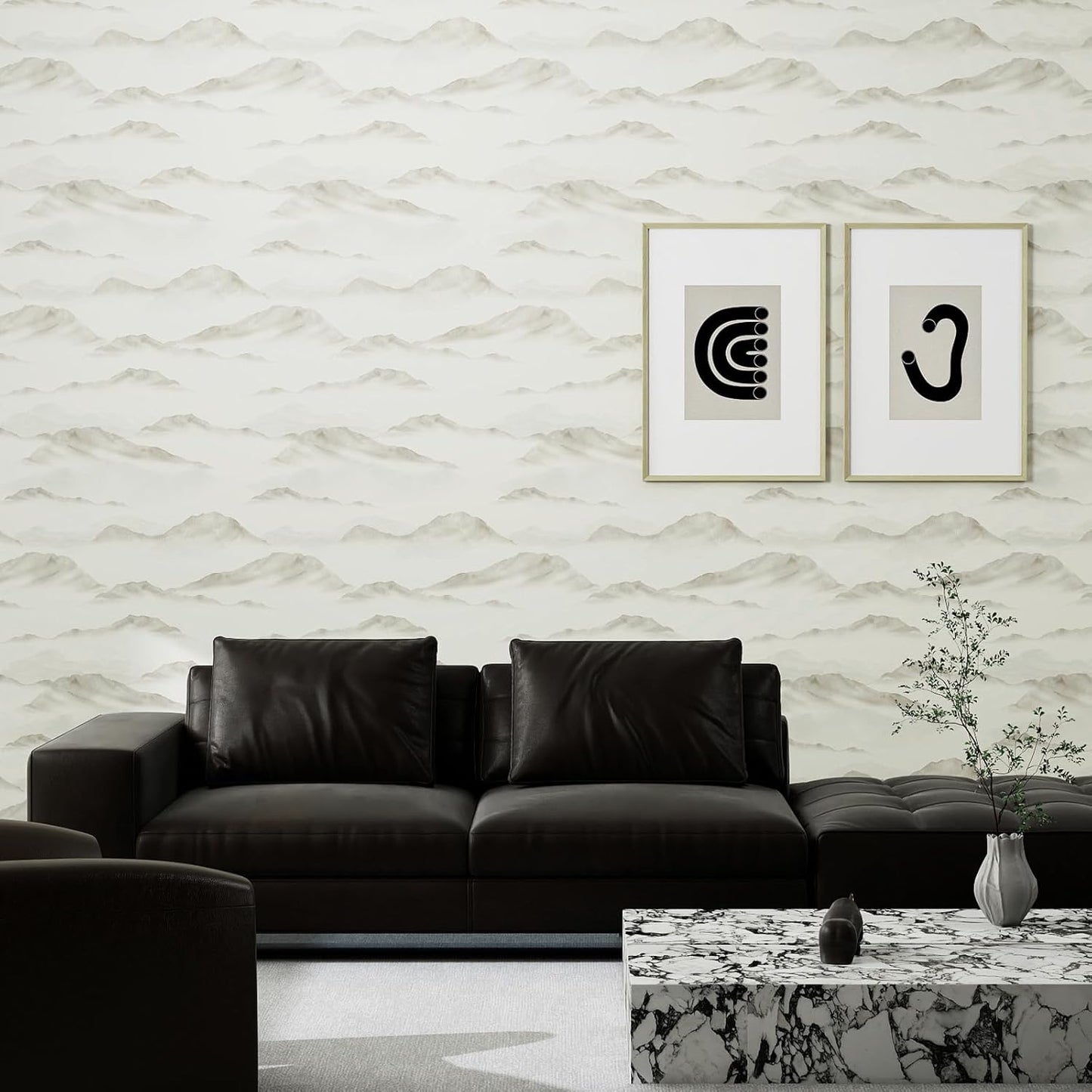 Kitico Peel and Stick Wallpaper,Modern Brown Self Adhesive Wallpaper Contact Paper Removable Decorative Wall Paper for Bedroom Bathroom Shelf Liner Decor Vinyl 17.3"x80"