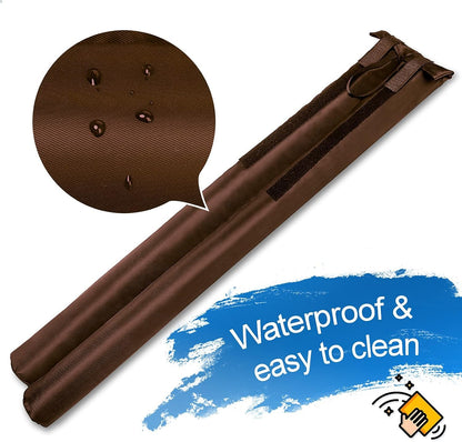 MAXTID Large Door Draft Stopper for Bottom of Doors 36” Under Door Sweep Noise Blocker Black Gap Stoppers Adjustable Doors Seal Sweep Guard Draft, Window Breeze Stoppers, Home Essentials Gadgets