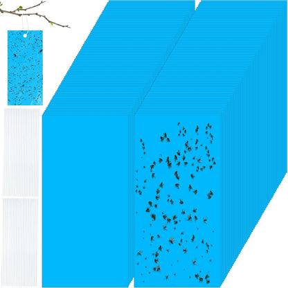 Qualirey 150 Pcs 7.8 x 3.9 Inch Yellow Sticky Traps for Plant Double Sided Sticky Trap for Gnats with Twist Ties Fly Traps for Fruit Insect Fungus Bugs Indoor Outdoor