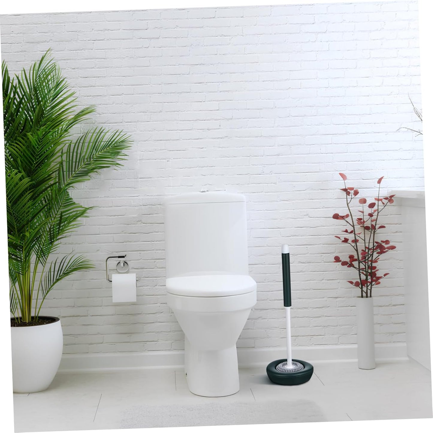 1Set Silicone Toilet Brush with Holder Toilet Scrubber for Effortless Cleaning Quick Drying Design Flexible Bristles for Toilet Maintenance