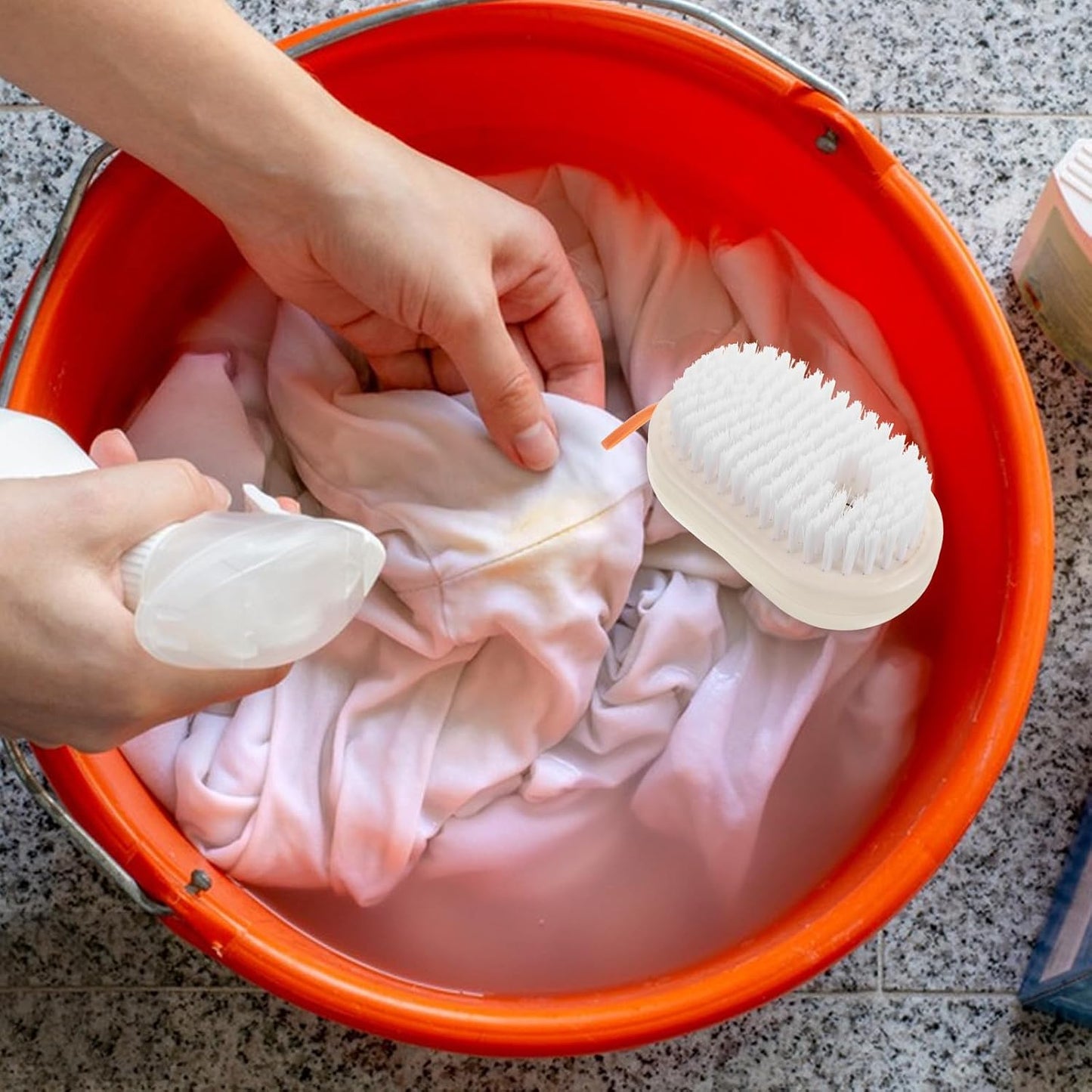 BESPORTBLE Multifunctional Liquid-Filled Shoe Brush with Anti-Slip Handle, Abs and TPR Material, Soft Bristles for Cleaning Shoes and Clothes, for Home and Travel Use