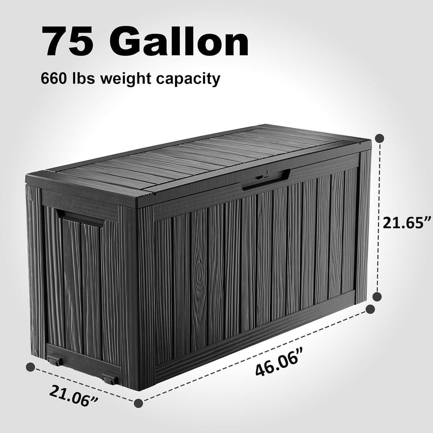 50Gal Outdoor Storage Box Anti-Theft Delivery Box Lockable Deck Box | Heavy-duty UV & weatherproof resin for secure parcel drop, patio cushion storage, garden tools & porch package organization