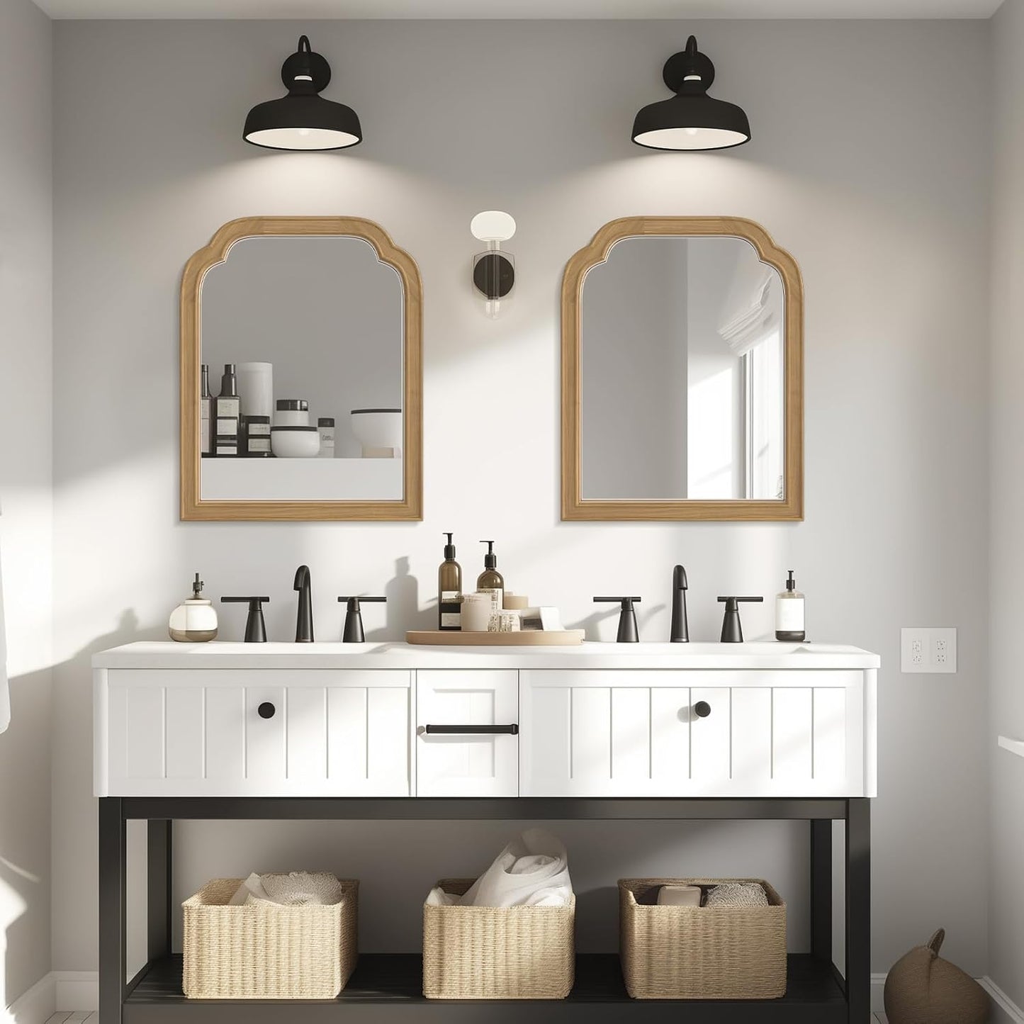 WallBeyond Full Length Mirror Wall Mounted 65"x22", Rustic Wooden Frame Floor Mirror, Large Full Body Mirror for Bedroom, Leaning or Hanging Against Wall, Natural