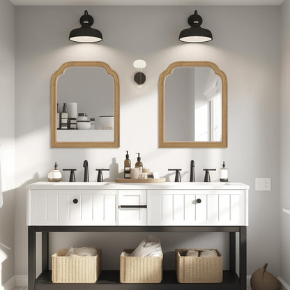 WallBeyond Full Length Mirror Wall Mounted 65"x22", Rustic Wooden Frame Floor Mirror, Large Full Body Mirror for Bedroom, Leaning or Hanging Against Wall, Natural