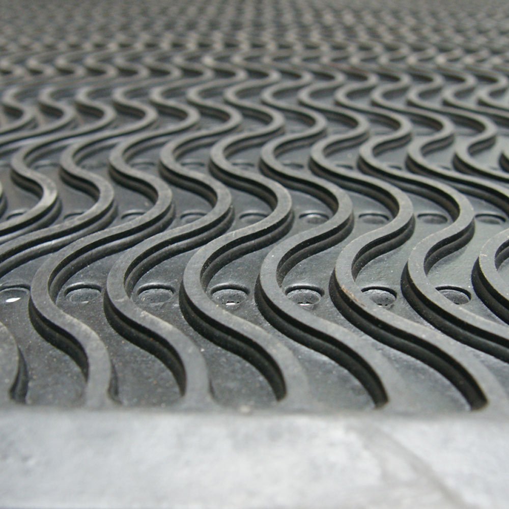 Rubber-Cal 03-213-BK Ultra Scraper Outdoor Rubber Commercial Entrance Mats, 3' x 5', Black