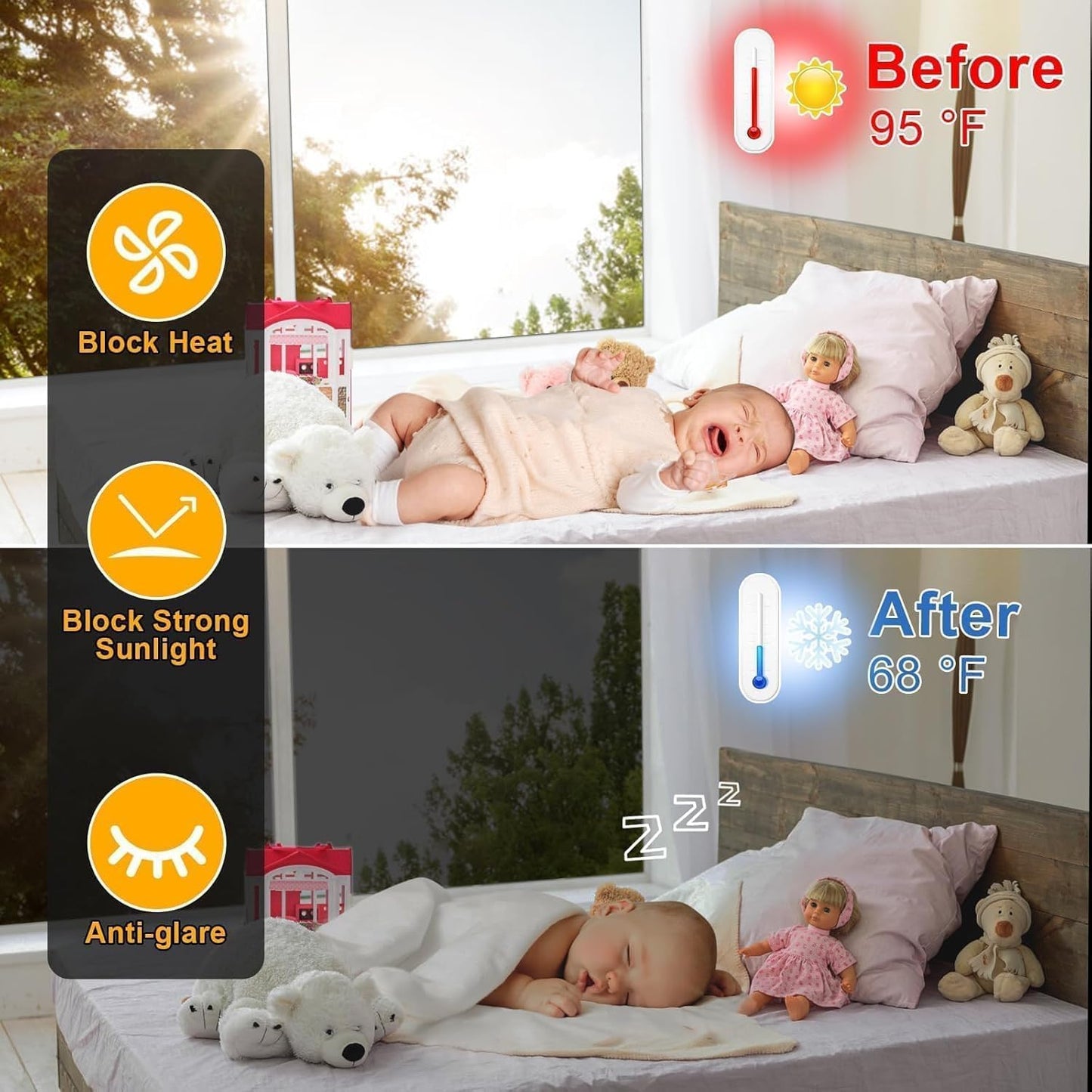 Frosted Glass Window Privacy Film Decorative with Tools, 2 Way Frosting Privacy Film for Glass Door, Static Cling Tint for Home Anti-UV, Covering Clings 23.6" by 77"