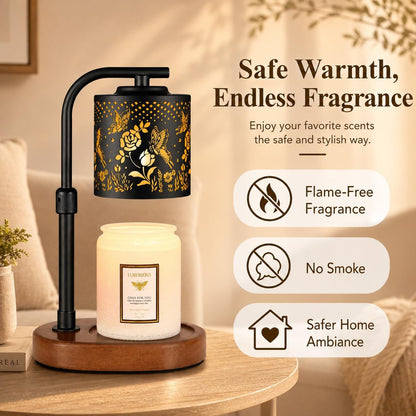 kobodon Candle Warmer Lamp with Timer, Electric Candle Lamp Warmer Birthday for Mom Women Home Bedroom Decor Wax Melt Warmer for Scented Wax with Jar Candles (Dragonfly)