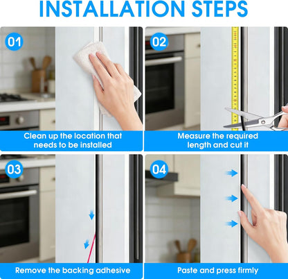 Weather Stripping Door Seal Strip, D-Shaped Self-Adhesive, Soundproof Blocks Cold Drafts & Dust, Black TPE 20Ft (3/8" W × 1/4" T) for Door Frames & Windows