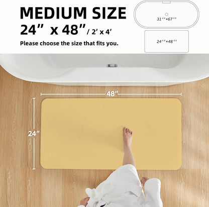 TYUU Bath Mat, Bathroom Rugs Non Slip Washable Thin Absorbent Quick Dry Bath Mat Fits Under Door Bathroom Floor Mat Perfect for Bath, Shower, or Sink 16"x24" Dark Grey