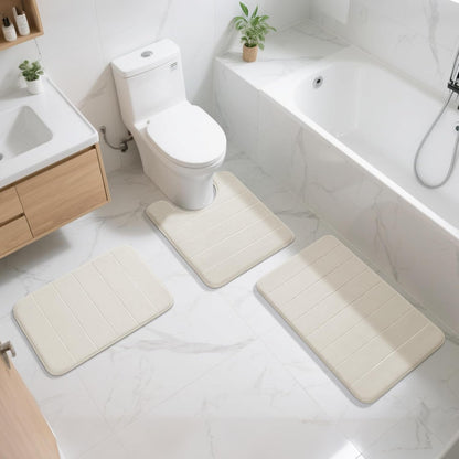 Yimobra Memory Foam Bath Mat, Super Soft Absorbent Bathroom Rug Non Slip, Quick Dry, Machine Washable Floor Carpet for Tub Shower, Home Decor Accessories, 24x17, Grey