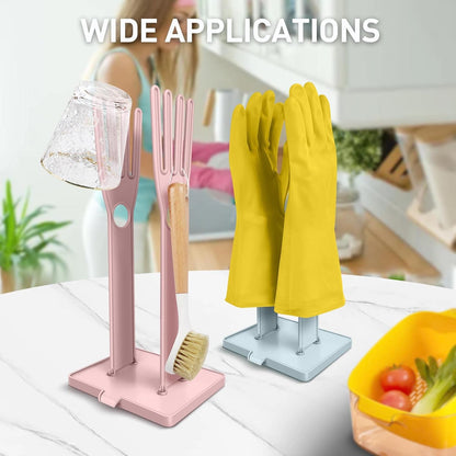 2 Piecesg Kitchen Glove Holder，Glove Dryer，dishwashing Gloves Holder，Plastic Mitten Rubber Rack，Reusable Glove Rack - Perfect for The Kitchen.