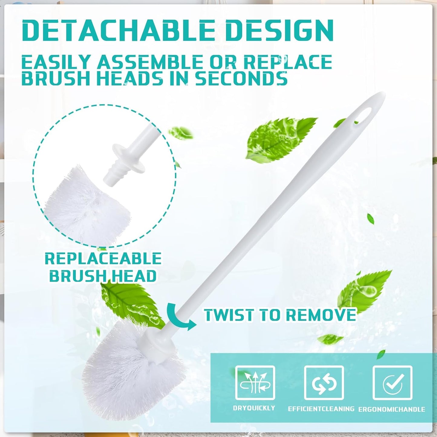 Tioncy 15 Pcs 14.2 Inch Toilet Brush Commercial Heavy Duty Toilet Bowl Cleaning Scrub Long Scrubber for Bathroom Cleaning Supplies