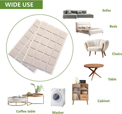 Felt Furniture Pads for Hardwood Floors 48 PCS, Furniture Pads, Floor Protectors for Hardwood Floors, Felt Pads for Furniture, Round, Dark Brown