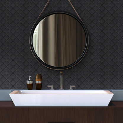 Arabesque Peel and Stick Backsplash for Kitchen, Thicker Design 3D Self Adhesive Wall Tiles, 12"x12" Peel and Stick Wall Tiles, Dark Grey 10-Sheet Stick on Tiles for Kitchen and Bathroom.