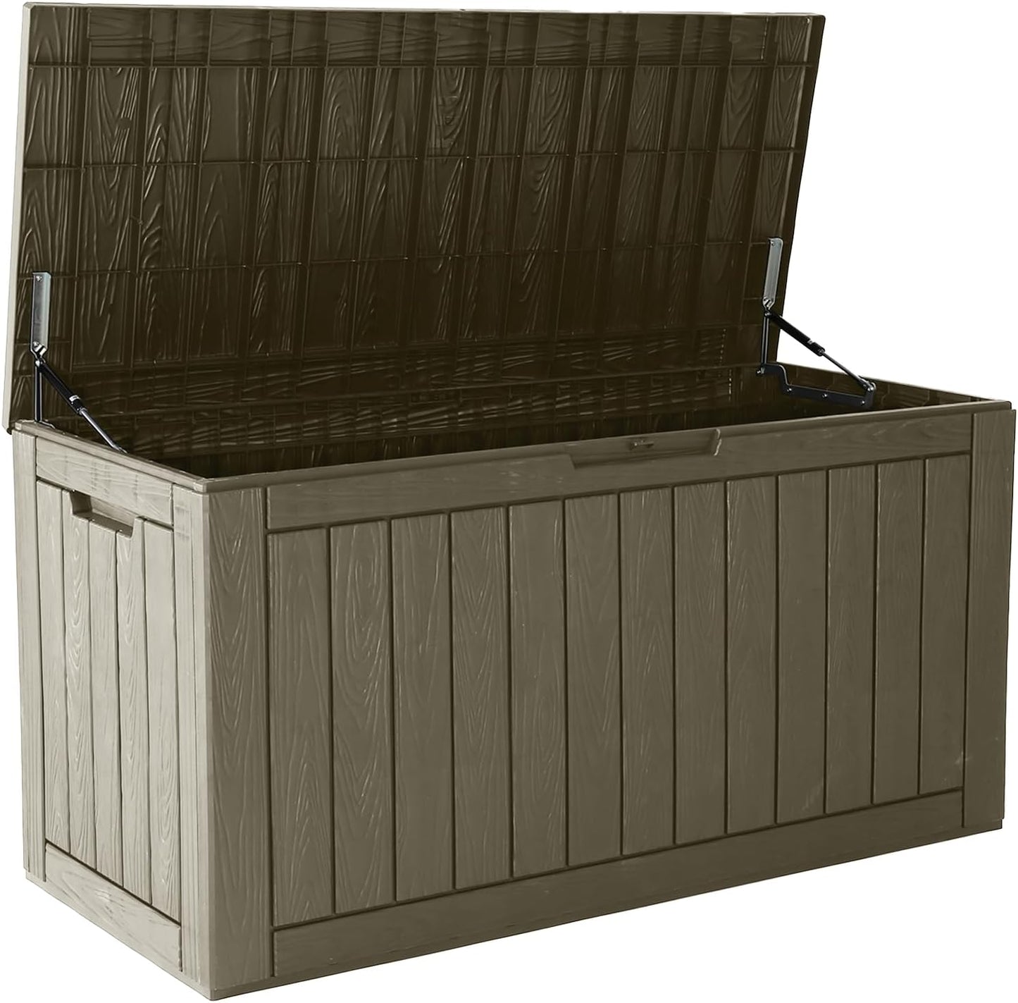 KAMABOKO 31 Gallon Outdoor Storage Box, Resin Deck Boxes Indoor and outdoor, Waterproof Storage Box Lockable Lid for Garden Tools, Package Delivery, Pool Supplies, Patio Cushions, Black