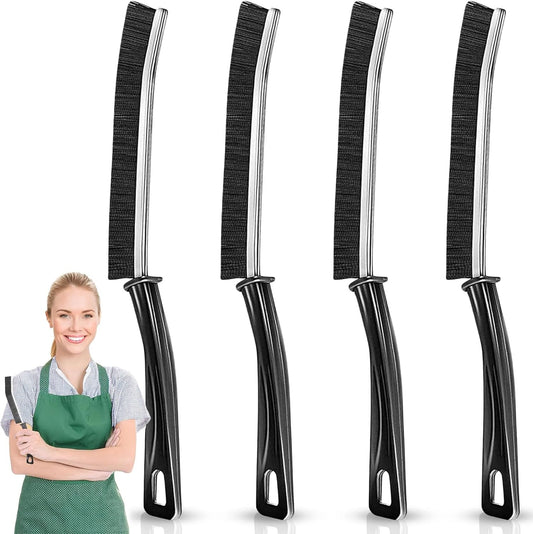 Crevice Cleaning Brushes Set 4 Pack, Small Grout and Gap Cleaner Brushes for Shower, Tile, Toilet, Kitchen and Bathroom, Narrow Scrub Brushes for Household Use and Deep Cleaning