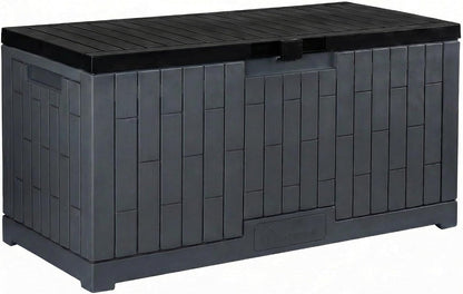 YITAHOME 35 Gallon Outdoor Storage Box | Waterproof Resin Deck Box and Package Delivery with Lockable Lid for Patio Furniture Cushions, Pool Accessories, Garden
