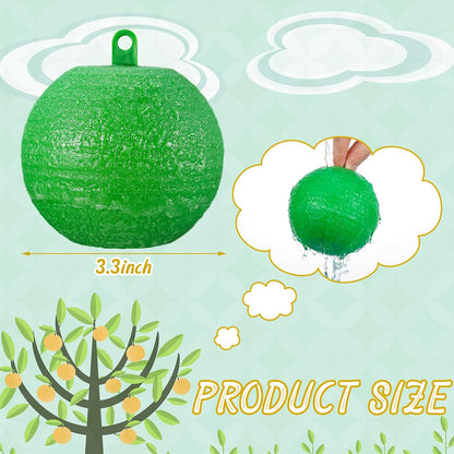 Qualirey 10 Pcs Sticky Fruit Fly Trap Ball Adhesive Fly Catching Ball Sticky Glue Fly Gnat Wasp Hornet Mosquito Bugs Flying Insects Trap Ball Traps (Yellow)