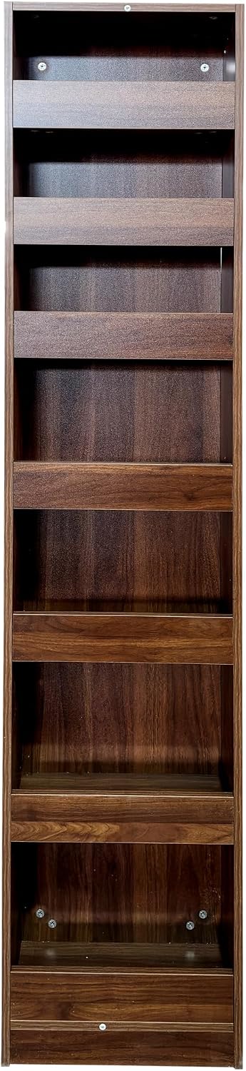 68'' Tall Narrow Storage Cabinet with Handle & Wheels, 7 Tier Pull-Out Kitchen Pantry Cart, Rolling Slim Freestanding Organizers Shelf Spice Rack for Small Spaces (White-Wheels, 7 Tier)