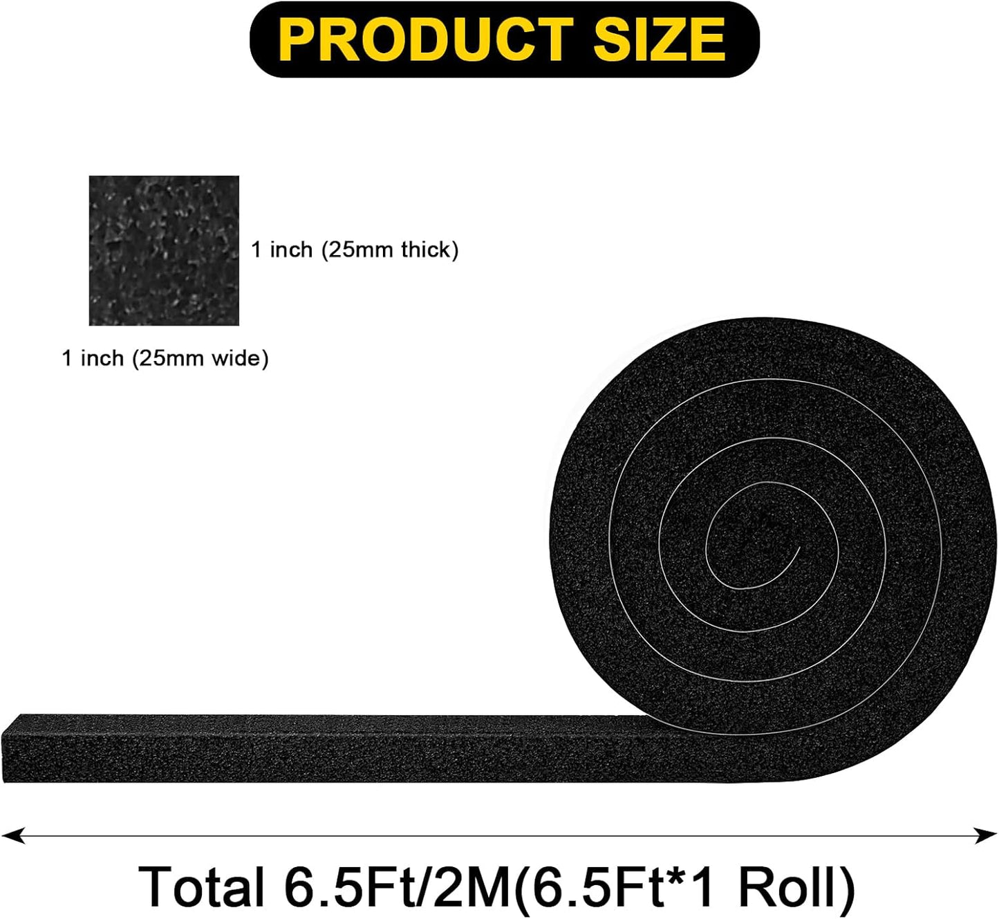 Strong Adhesive Weather Stripping, High Density Weatherproof Weather Stripping Door Seal Strip for Sliding Door, Windows,Noise-Reduction Foam Sealing Strip, White(1/2 in x 1/4 in x 13Ft) - Colors B
