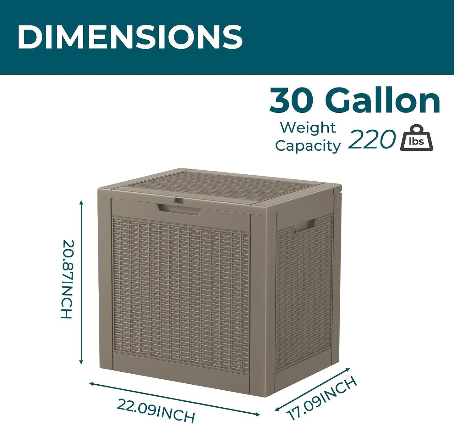 50Gal Outdoor Storage Box Anti-Theft Delivery Box Lockable Deck Box | Heavy-duty UV & weatherproof resin for secure parcel drop, patio cushion storage, garden tools & porch package organization