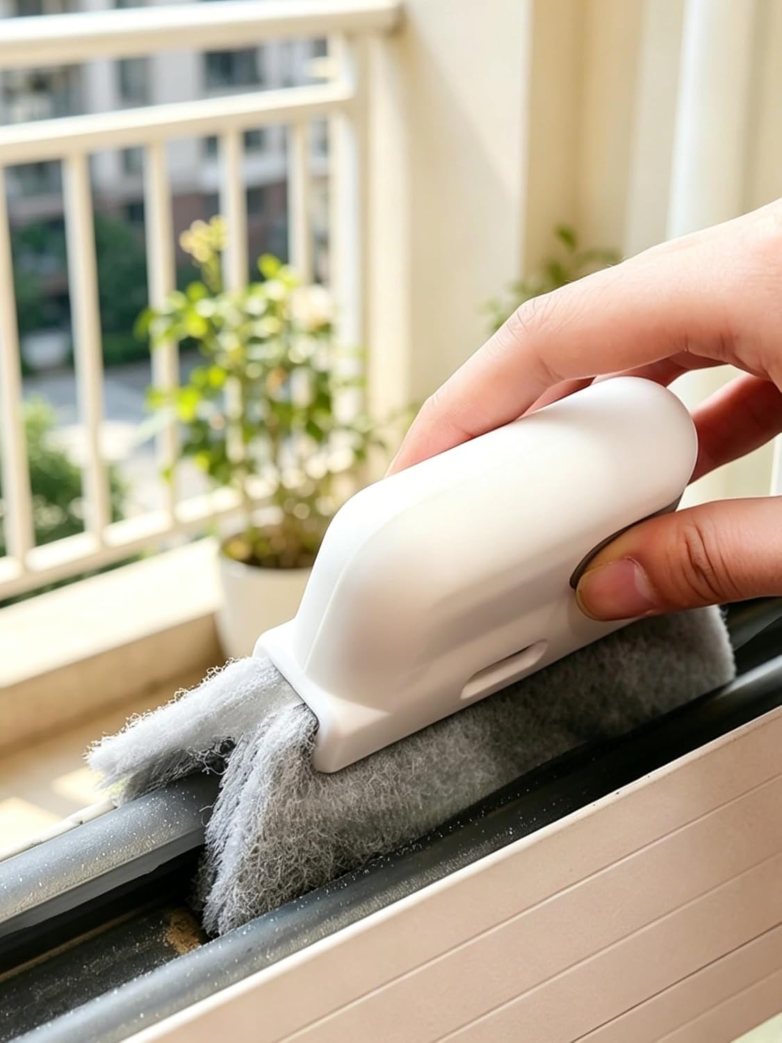 Window Track Cleaning Brush 2 in 1 Gap Tool for Sill Door Keyboard | Gap scrubber set cleans window tracks, corners and narrow gaps