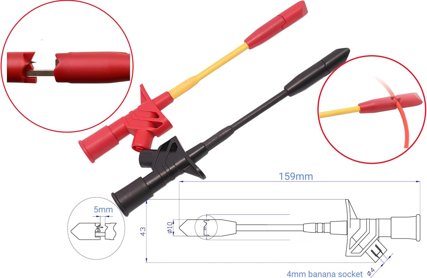 Test Lead Set,4mm Banana Plug (TH-6-KIT)