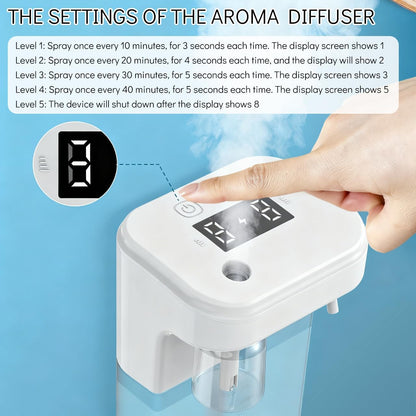 Automatic Soap Dispenser, 12.8oz Touchless Foaming Soap Dispenser, Rechargeable Wall Mounted with 4-Level Adjustable Foam Output, IPX6 Waterproof for Bathroom Kitchen