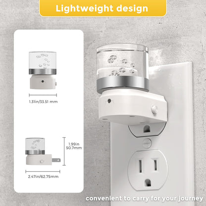 L LOHAS LED Night Light, Bubble Night Lights Plug into Wall,2 Pack 3000K/4000k/5000K Adjustable Color Temperature Night Light,Dimmable Nightlights with Dusk to Dawn Sensor for Rooms Bathroom Hallway