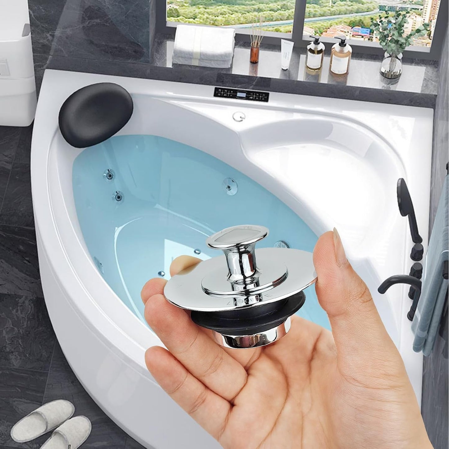 LEKEYE Drain Hair Catcher/Bathtub Drain Cover/Drain Protector for Pop-Up & Regular Drains(Patented Product)