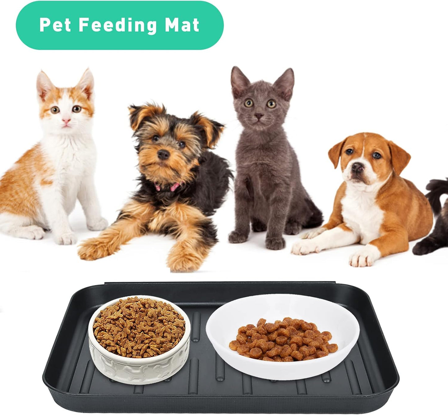3 Packs Square Boot Tray, Akamino Plastic Utility Shoe Mat Tray for Entryway Indoor and Outdoor Use in All Seasons, 13.7x10.6x1inch,Black