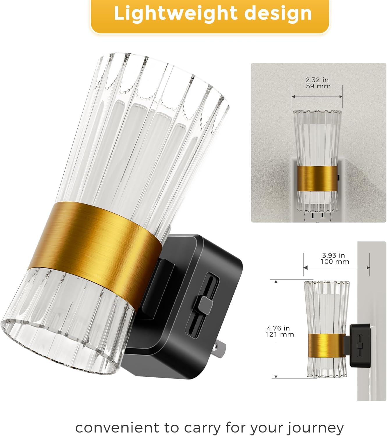 L LOHAS LED Night Light,Dimmable Night Lights Plug into Wall, 2 Pack Acrylic Nightlight with 0-100 LM Adjustable Brightness, 3000K Plug in Night Light with Dusk to Dawn Sensor, for Bathroom Hallway