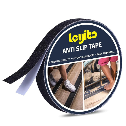 Anti Slip Tape with Glow in Dark Stripe for Stairs, 6”x35ft, Grip Tape for Stairs Steps for Outdoor/Indoor, Waterproof Non Slip Strips for Stair Treads, High Traction, Easy Install