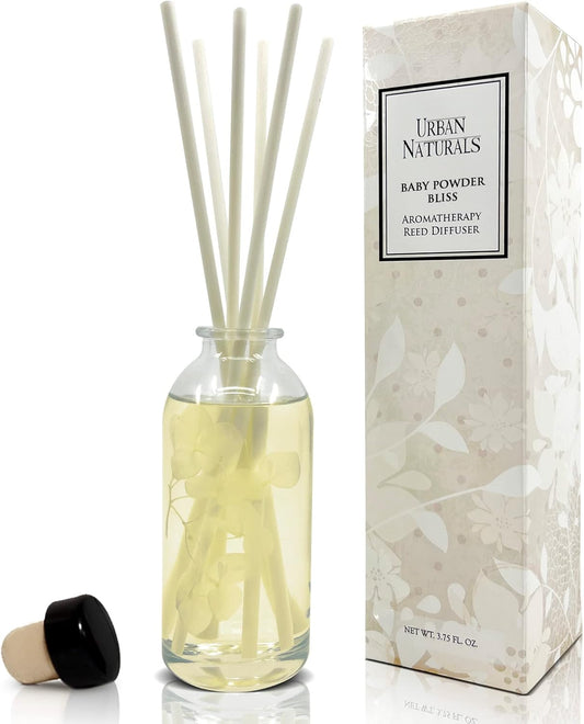 Urban Naturals Smoked Vanilla Reed Diffuser Set with Vanilla Bean, Sandalwood & Leather | Made in the USA - Colors C