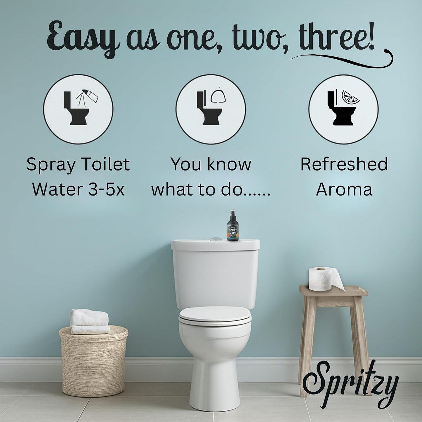 Toilet Spray (4 fl oz) | 600+ Sprays | Poo Spray w/Many Scents – Restroom & Bathroom Odor Eliminator – Essentials for a Fresh, Confident Bathroom (Festive Flush)